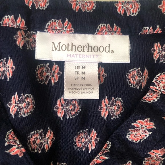 Motherhood maternity size medium shirt top. Blue and pink. - Picture 2 of 5